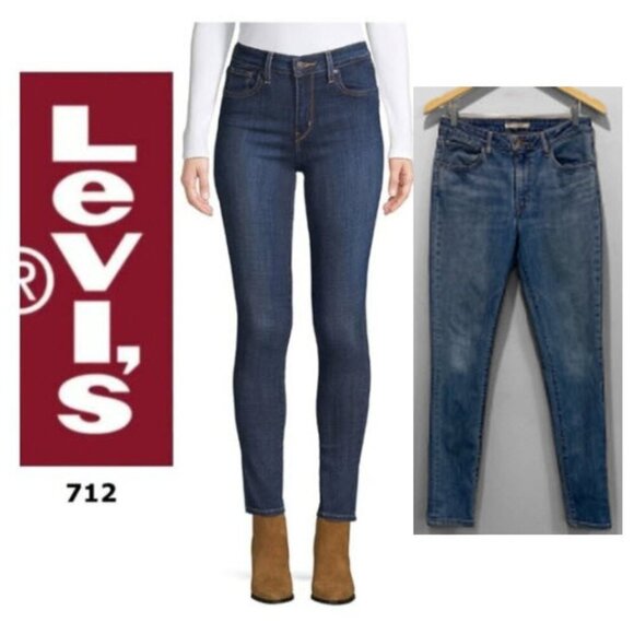 721 Levi High Rise Skinny Jeans 30 - Picture 1 of 14